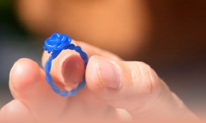 ring made from blue wax